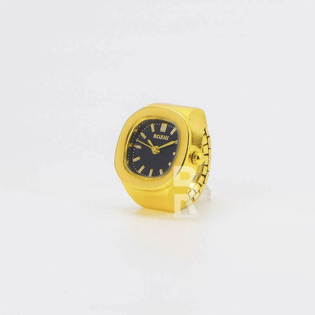 NAUTILUS RING | GOLD BLACK