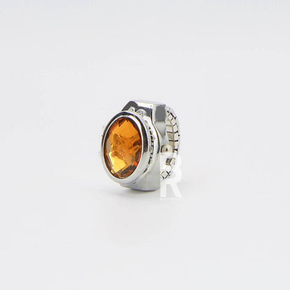 STONE RING | ORANGE SILVER