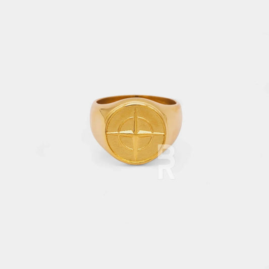 COMPASS RING | GOLD - Bozhirings