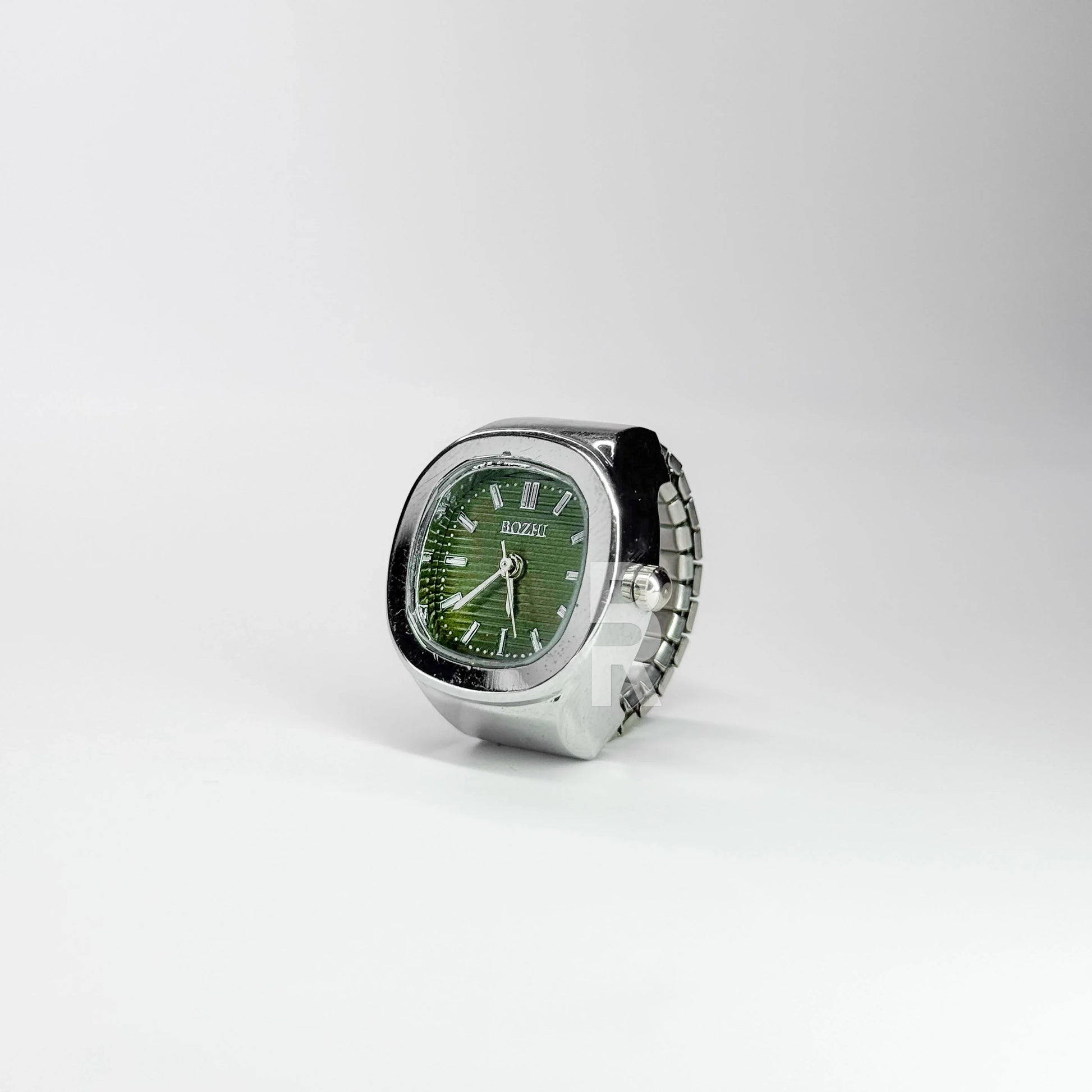 NAUTILUS RING | SILVER GREEN - Bozhirings
