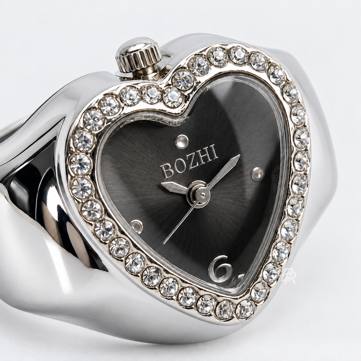 ANILLO DE CORAZÓN | GRIS PLATA