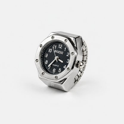 OAK RING | SILVER BLACK