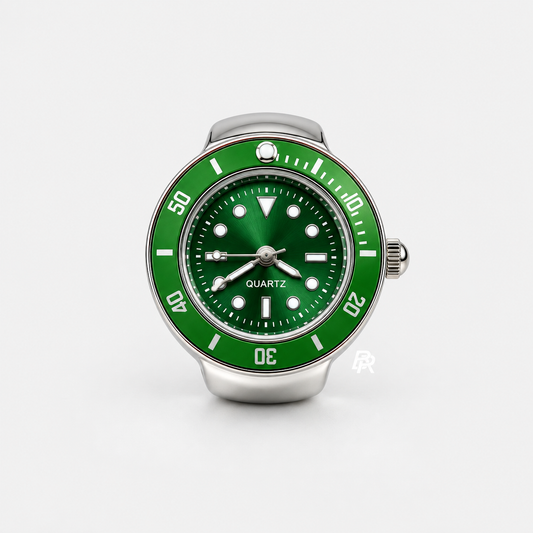 GMT RING | SILVER GREEN