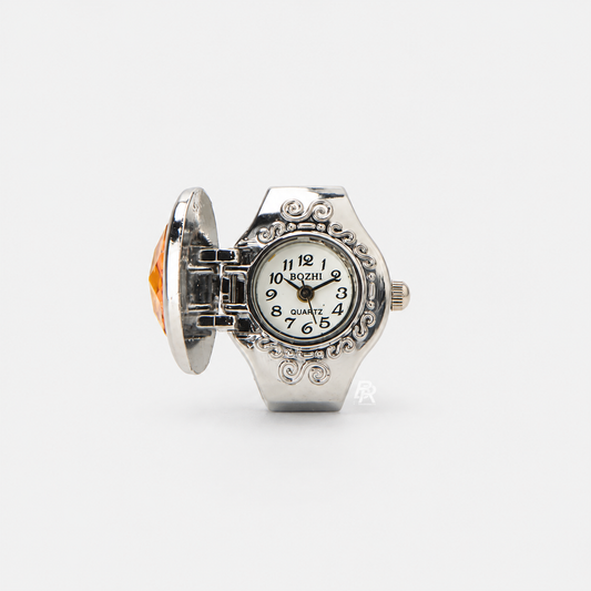STONE RING | ORANGE SILVER