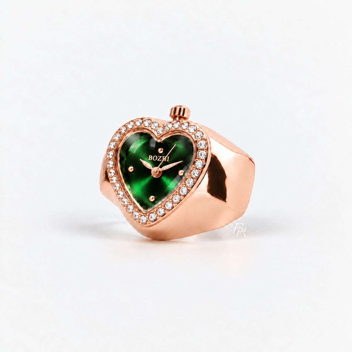 HEART RING | ROSE GREEN