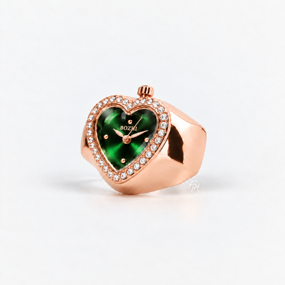 HEART RING | ROSE GREEN