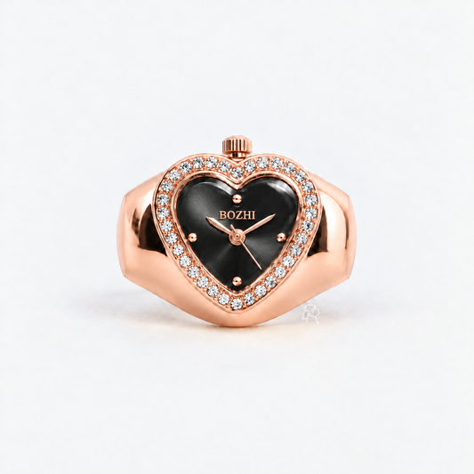 HEART RING | ROSE DARK GRAY