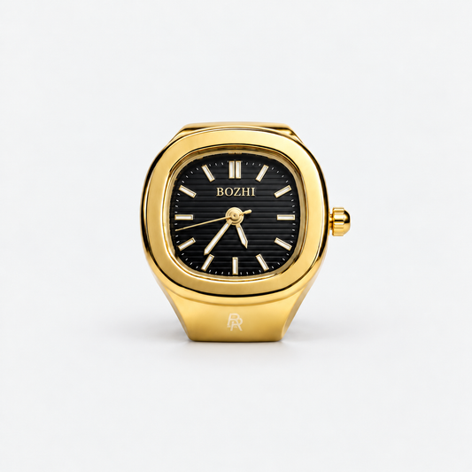 NAUTILUS RING | GOLD BLACK