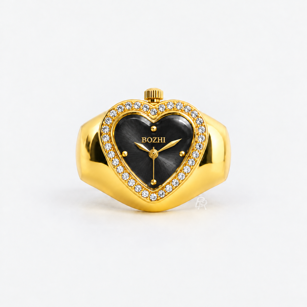 HEART RING | GOLD BLACK