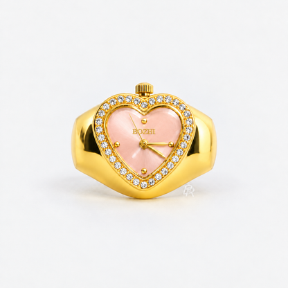 HEART RING | GOLD PINK