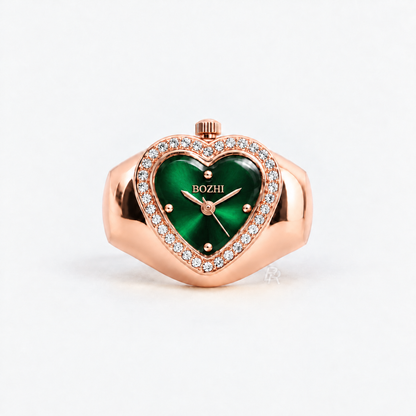 HEART RING | ROSE GREEN