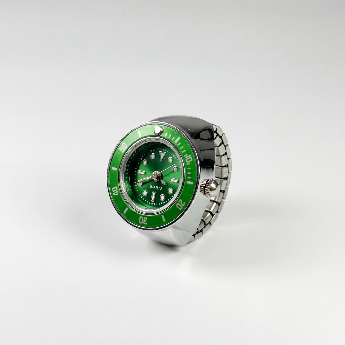 GMT RING | SILVER GREEN