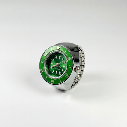 GMT RING | SILVER GREEN