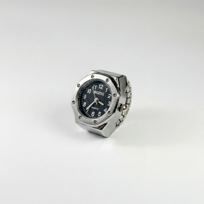 OAK RING | SILVER BLACK
