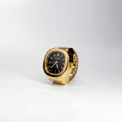 NAUTILUS RING | GOLD BLACK